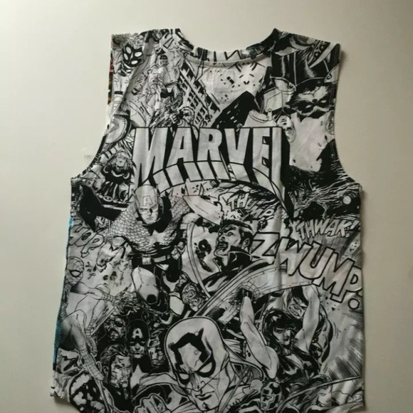 Marvel Superheroes Women’s Tank Junior Top L XL New - Picture 5 of 6